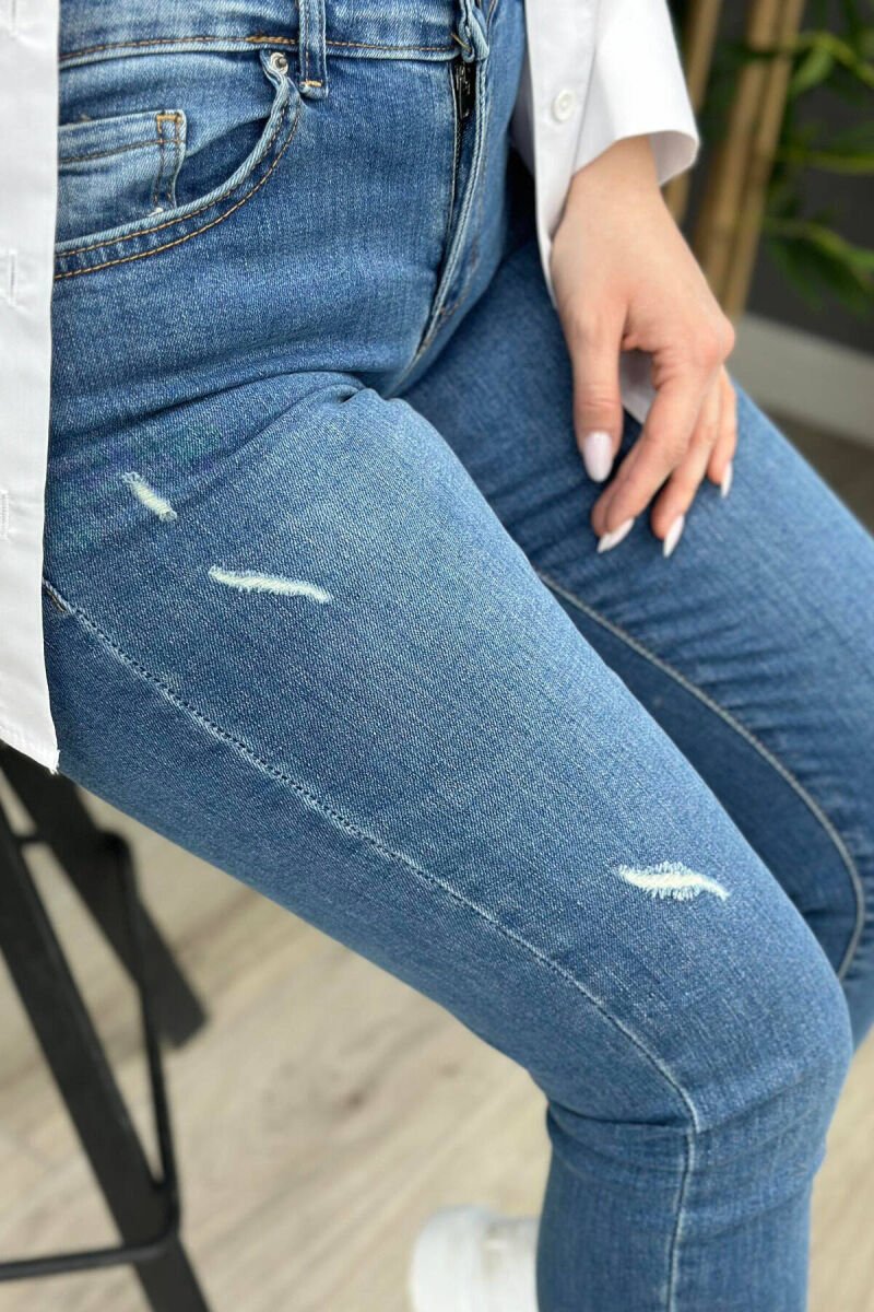 ONE COLOR SLIM FIT WOMAN JEANS BLUE/BLU - 3