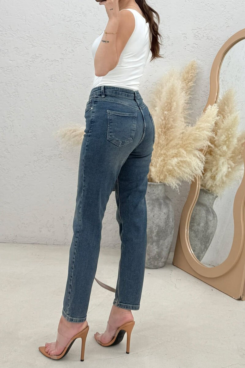 ONE COLOR SLIM FIT WOMAN JEANS BLUE/BLU - 2
