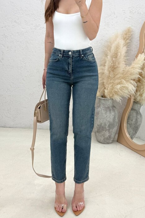 ONE COLOR SLIM FIT WOMAN JEANS BLUE/BLU - 3