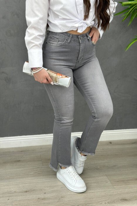 ONE COLOR SLIM FIT WOMAN JEANS DARK GREY/GEE - 2