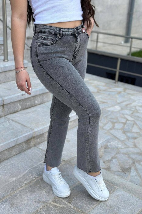 ONE COLOR SLIM FIT WOMAN JEANS GREY/GRI - 3