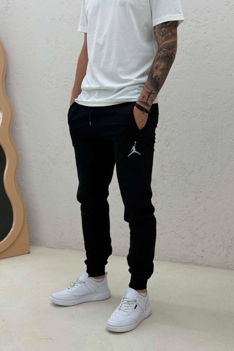 ONE COLOR SMALL LOGO MEN SWEATPANTS BLACK/ E ZEZE - 4