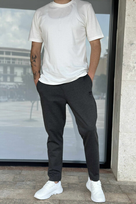 ONE COLOR SMALL LOGO MEN SWEATPANTS DARK GREY/GEE - 2