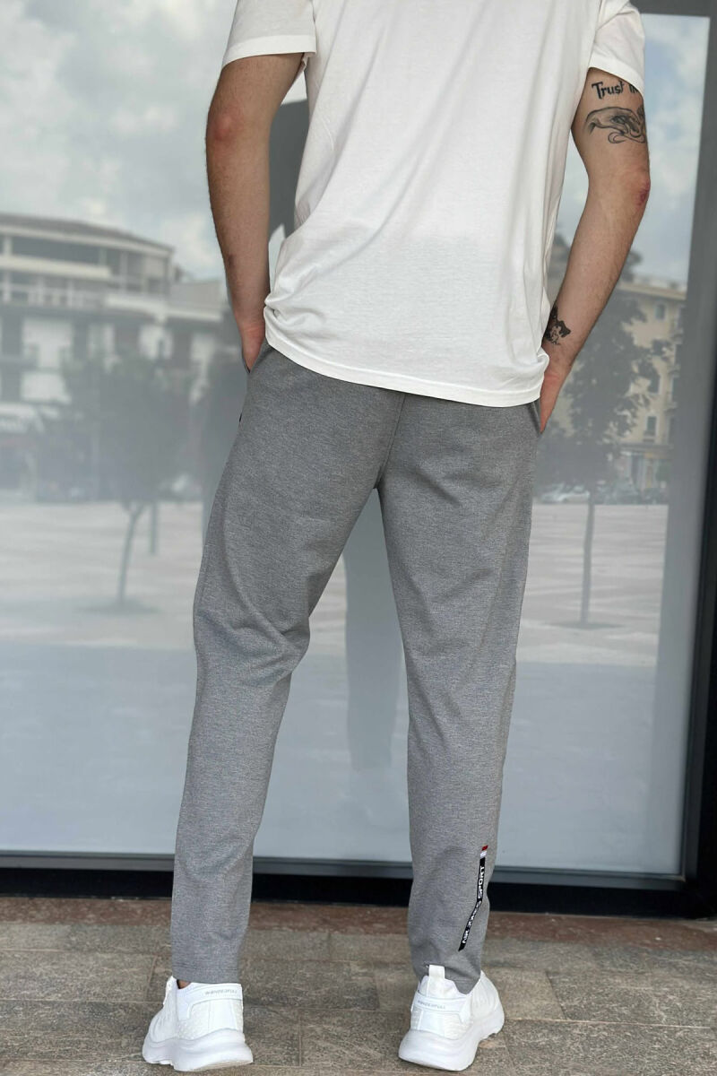 ONE COLOR SMALL LOGO MEN SWEATPANTS LIGHT GREY/GZ - 4