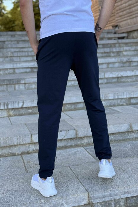 ONE COLOR SMALL LOGO MEN SWEATPANTS MIDNIGHT BLUE/BLU MESNATE - 2