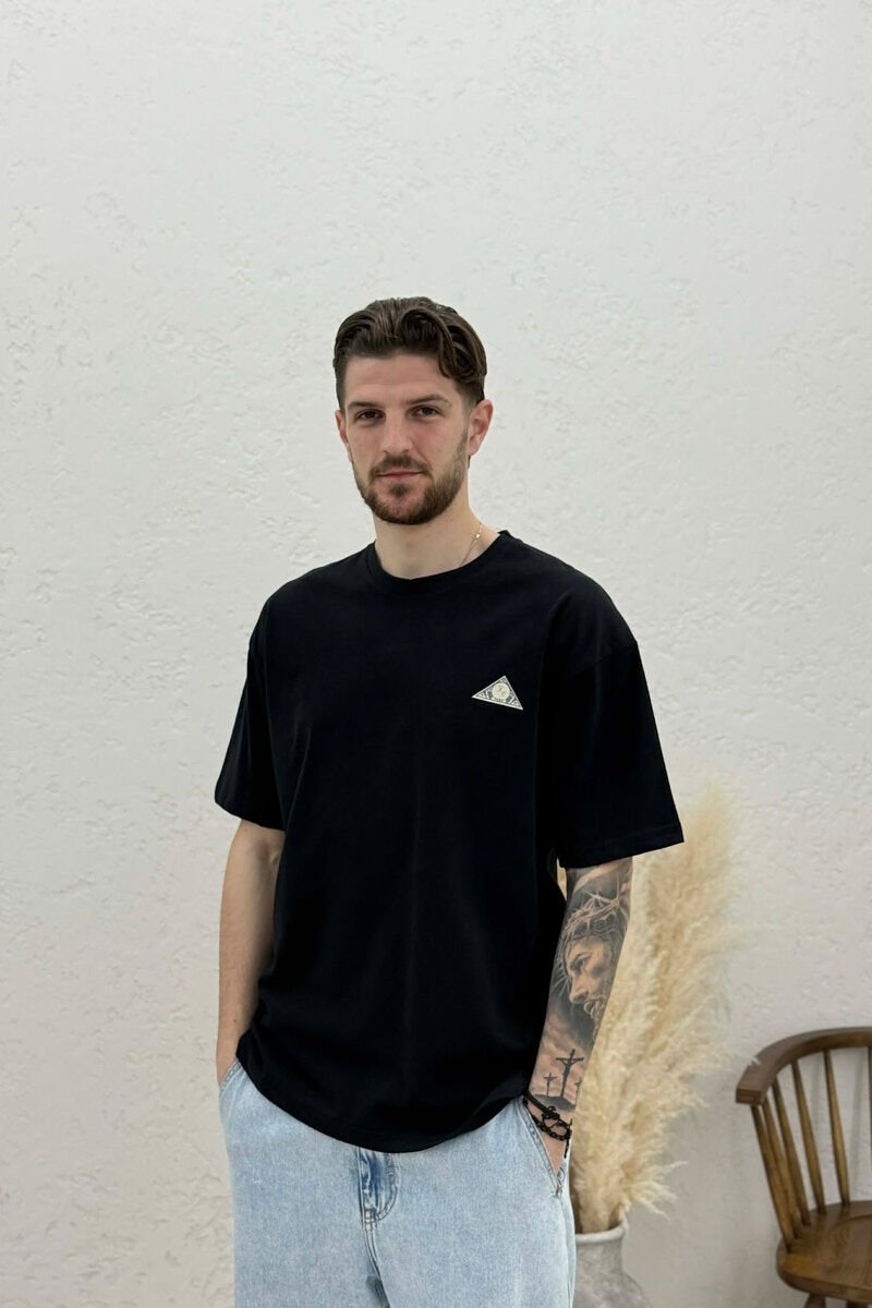 ONE COLOR SMALL LOGO MEN T-SHIRT BLACK/ E ZEZE - 1