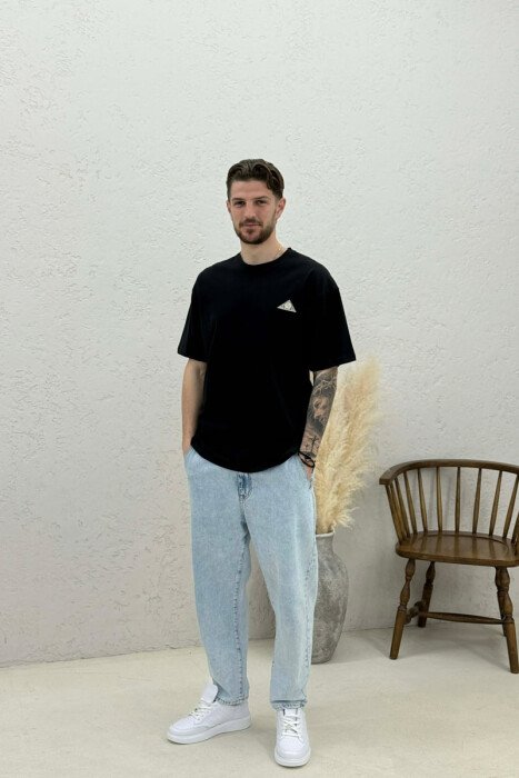 ONE COLOR SMALL LOGO MEN T-SHIRT BLACK/ E ZEZE - 2