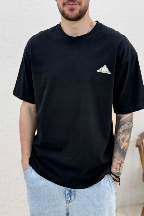 ONE COLOR SMALL LOGO MEN T-SHIRT BLACK/ E ZEZE - 3