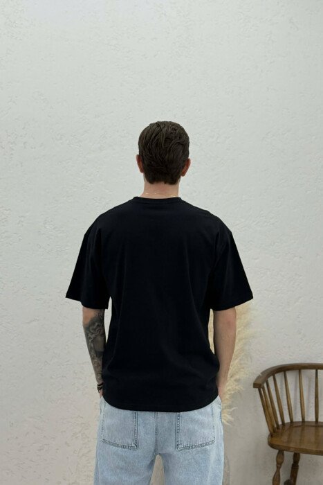 ONE COLOR SMALL LOGO MEN T-SHIRT BLACK/ E ZEZE - 4
