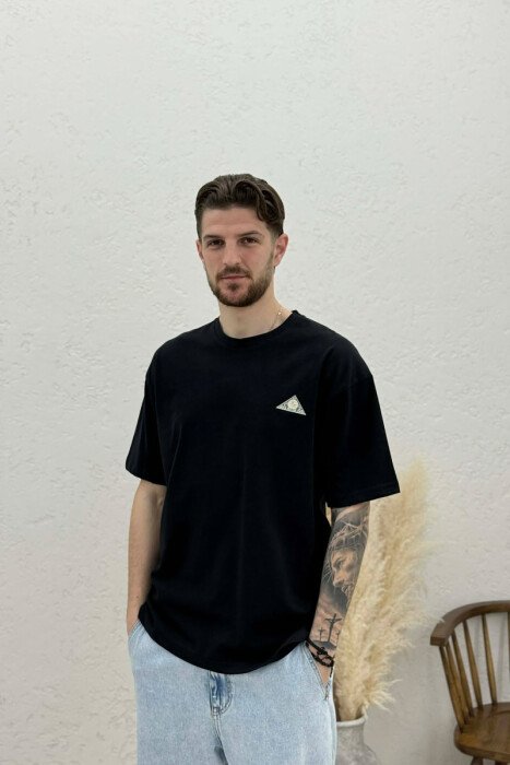 ONE COLOR SMALL LOGO MEN T-SHIRT BLACK/ E ZEZE - 