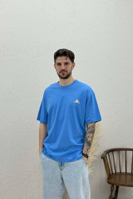 ONE COLOR SMALL LOGO MEN T-SHIRT LIGHTBLUE/BZ - 1