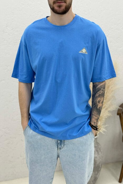 ONE COLOR SMALL LOGO MEN T-SHIRT LIGHTBLUE/BZ - 3