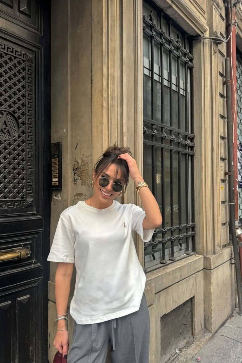 ONE COLOR SMALL LOGO WOMAN T-SHIRT WHITE-E BARDHE - 2