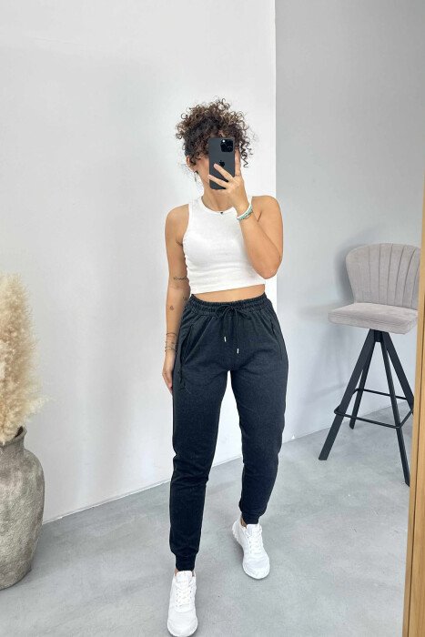 ONE COLOR SMALL LOGO WOMEN SWEATPANTS DARK GREY/GEE 