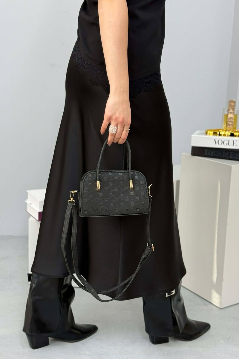 ONE COLOR SMALL SIMPLE WOMEN BAG BLACK/ E ZEZE - 3