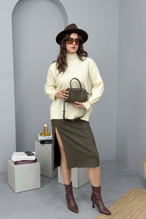 ONE COLOR SMALL SIMPLE WOMEN BAG GREEN/JESHILE - 5