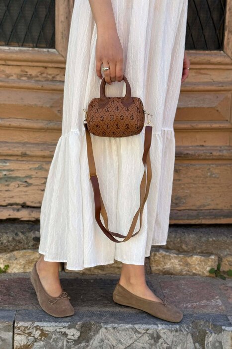 ONE COLOR SMALL WOMAN BAG BROWN/KAFE - 5