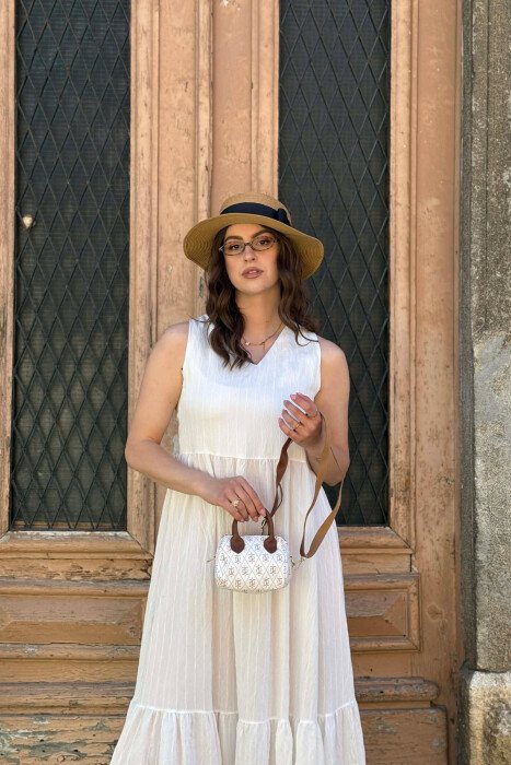 ONE COLOR SMALL WOMAN BAG WHITE-E BARDHE - 5