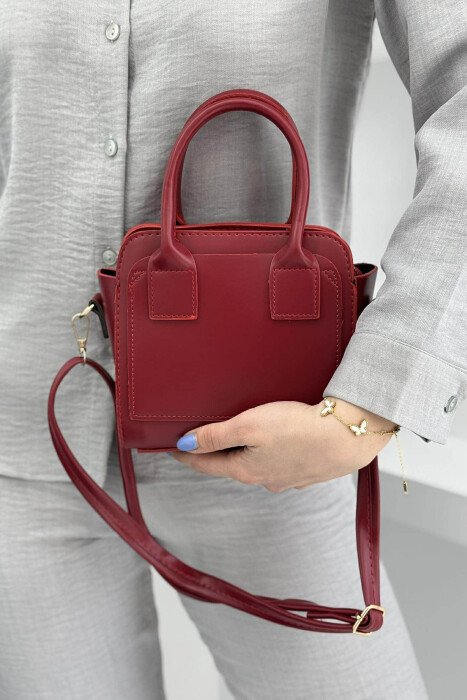 ONE COLOR SMALL ZIPPER WOMEN BAG RED/E KUQE - 2