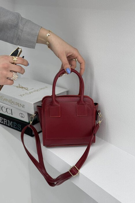 ONE COLOR SMALL ZIPPER WOMEN BAG RED/E KUQE - 3