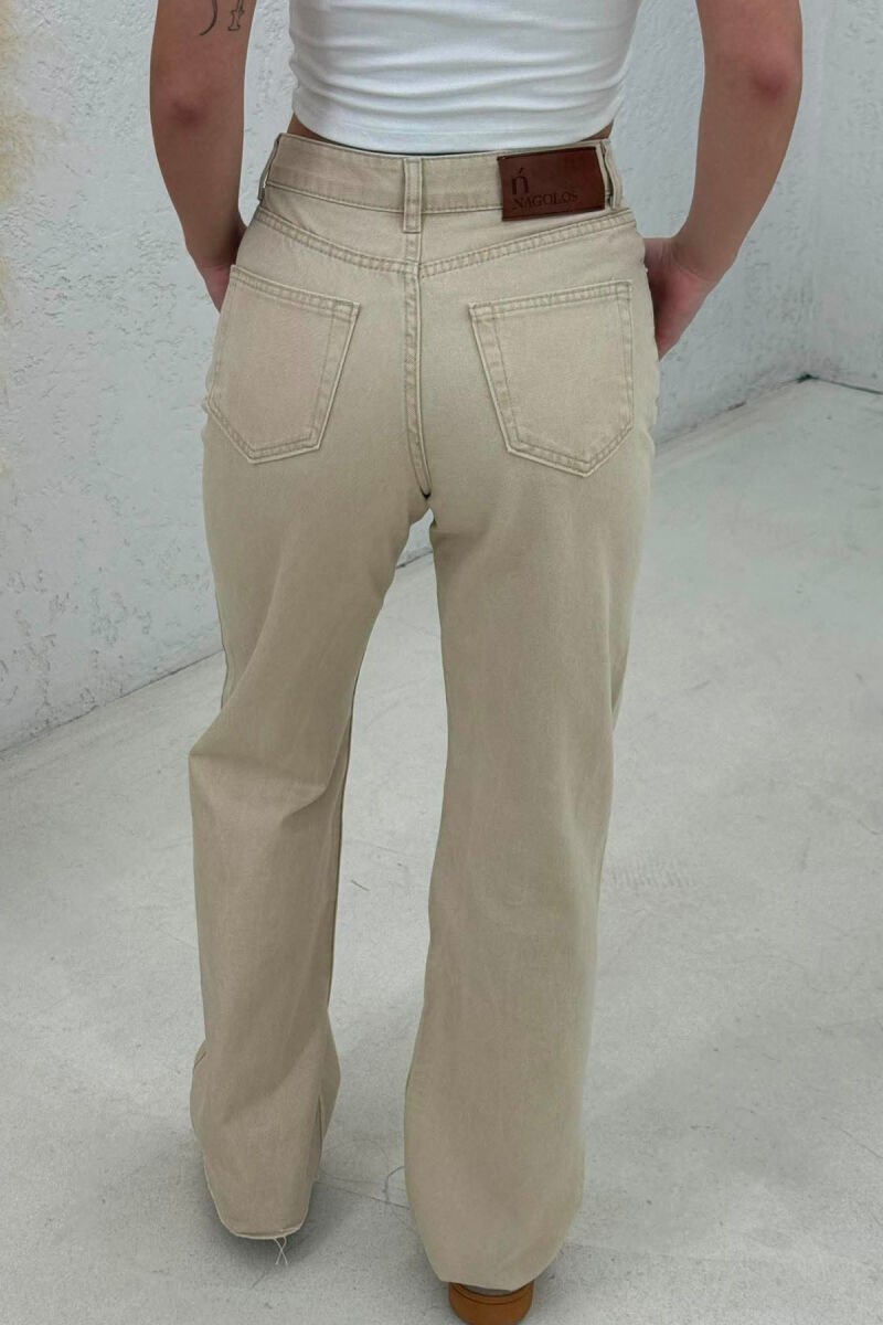 ONE COLOR SMPLE WOMAN JEANS BEIGE/BEZHE - 3