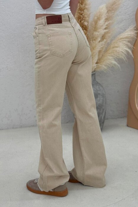 ONE COLOR SMPLE WOMAN JEANS BEIGE/BEZHE - 6