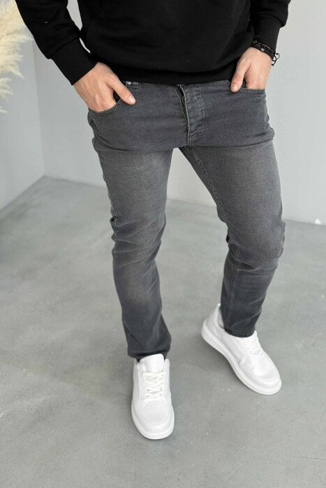 XHINSE NJË NGJYRËSHE ME ELASTICITET PËR MESHKUJ NË NGJYRË GRI - KLAUDIO FASHION