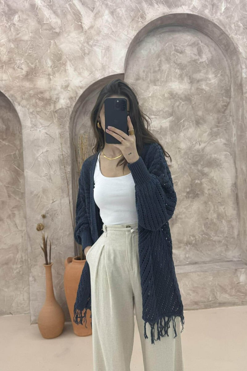 ONE COLOR STRIPE WOMAN CARDIGAN BLUE/BLU - 2