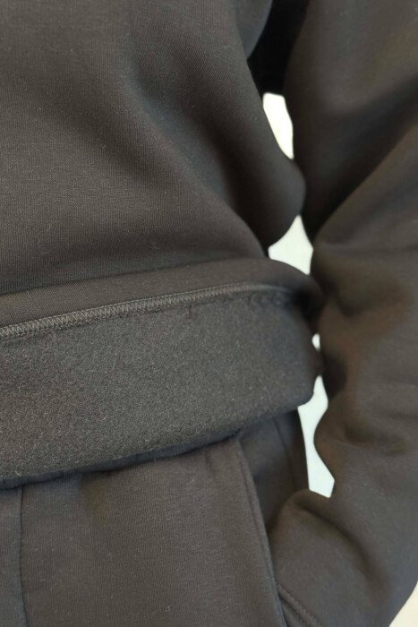 ONE COLOR SWEATSHIRT + SWEATPANTS WOMAN SET BLACK/ E ZEZE - 3