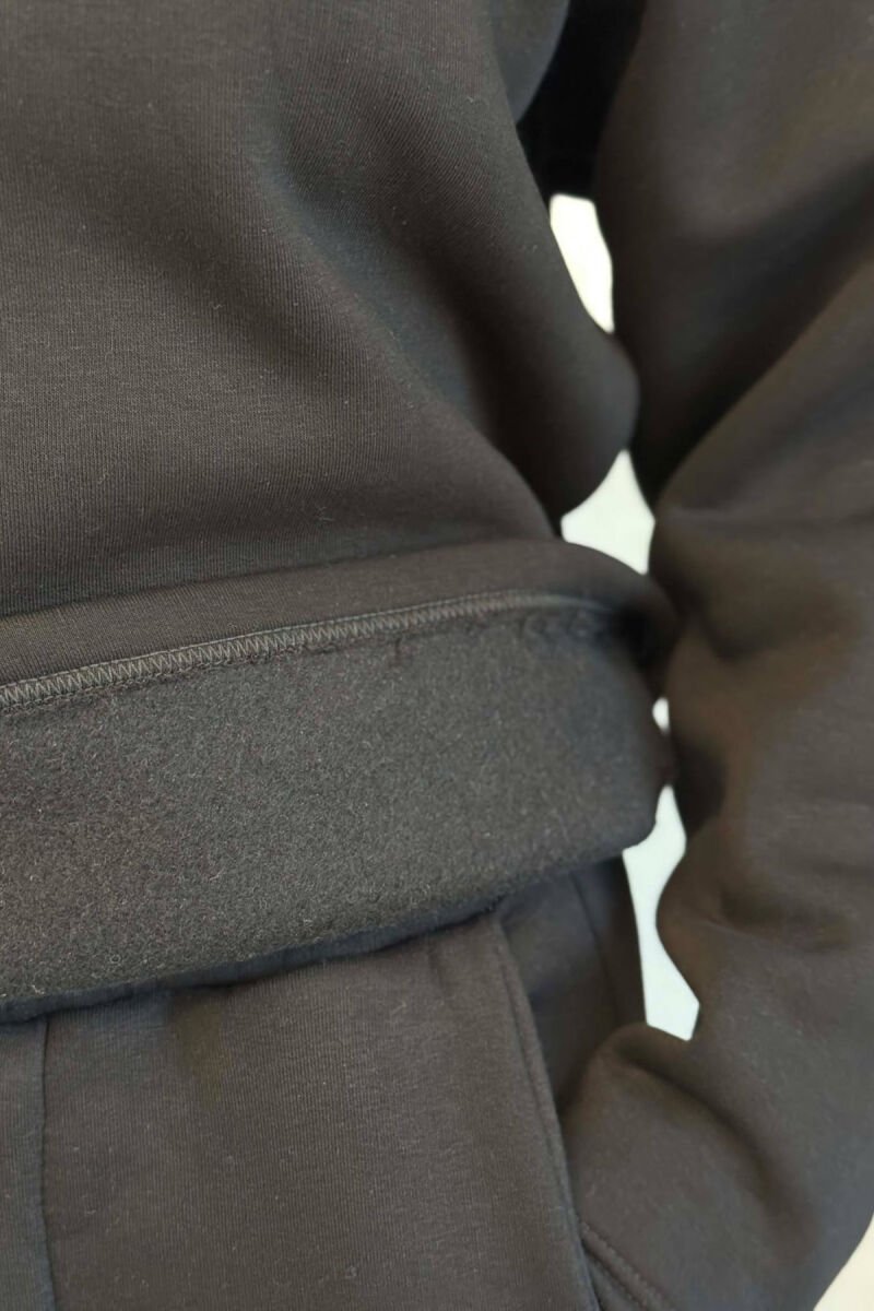 ONE COLOR SWEATSHIRT + SWEATPANTS WOMAN SET BLACK/ E ZEZE - 3