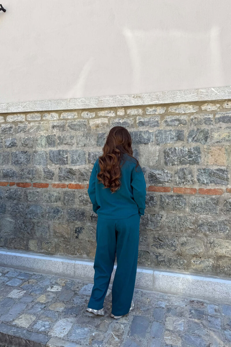ONE COLOR SWEATSHIRT + SWEATPANTS WOMAN SET BLUE STONE/GK - 2