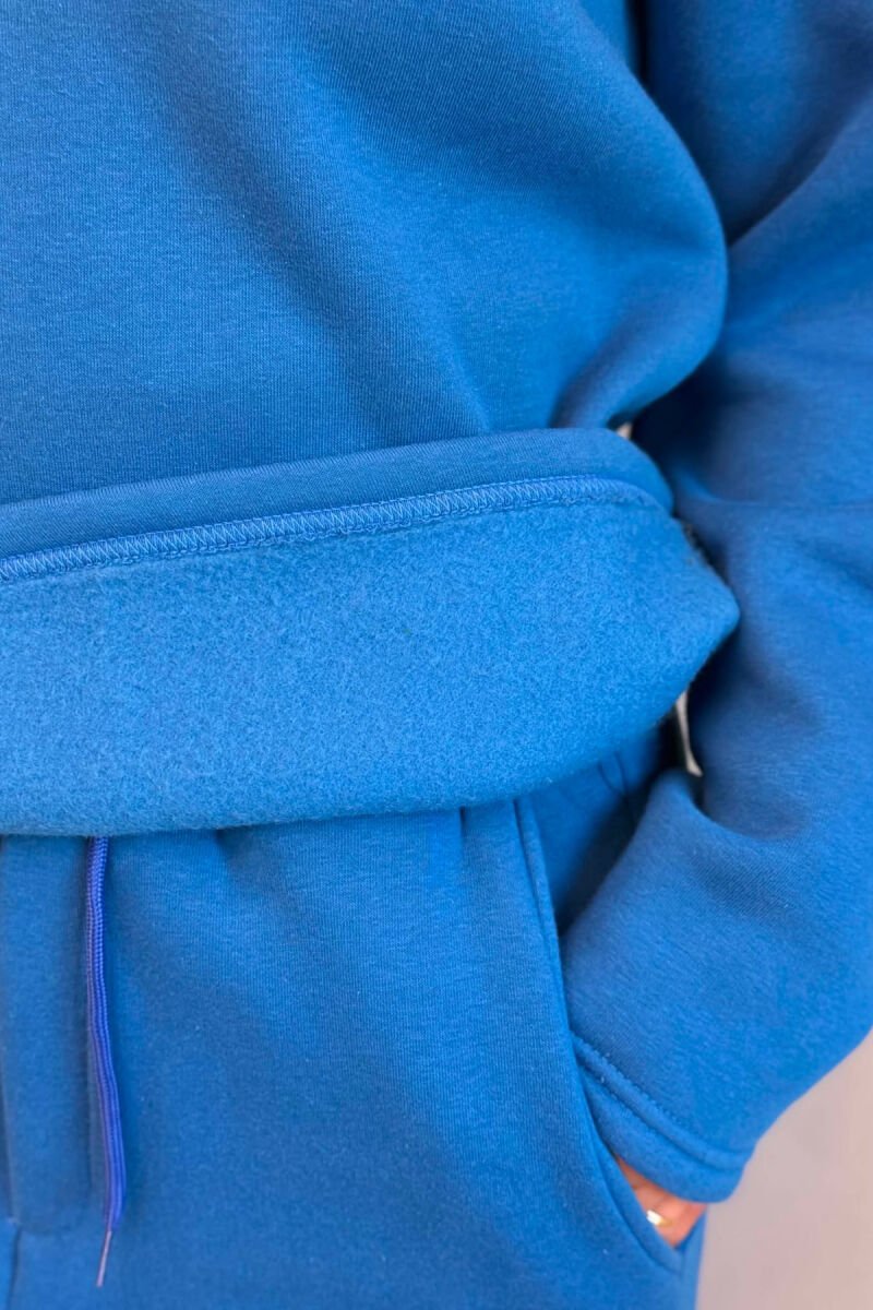 ONE COLOR SWEATSHIRT + SWEATPANTS WOMAN SET BLUE/BLU - 3