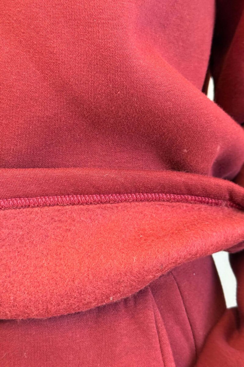 ONE COLOR SWEATSHIRT + SWEATPANTS WOMAN SET BURGUNDY/VISHNJE - 4