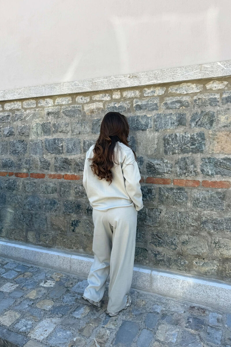 ONE COLOR SWEATSHIRT + SWEATPANTS WOMAN SET LIGHT GREY/GZ - 2
