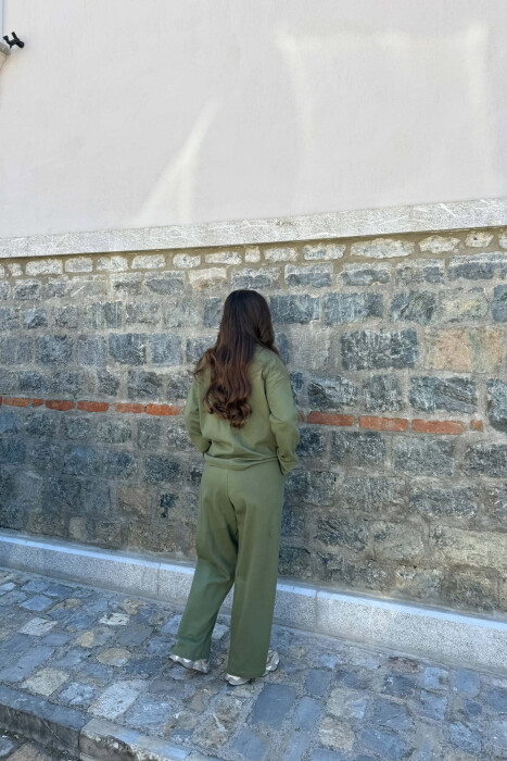 ONE COLOR SWEATSHIRT + SWEATPANTS WOMAN SET OLIVE/ULLI - 4
