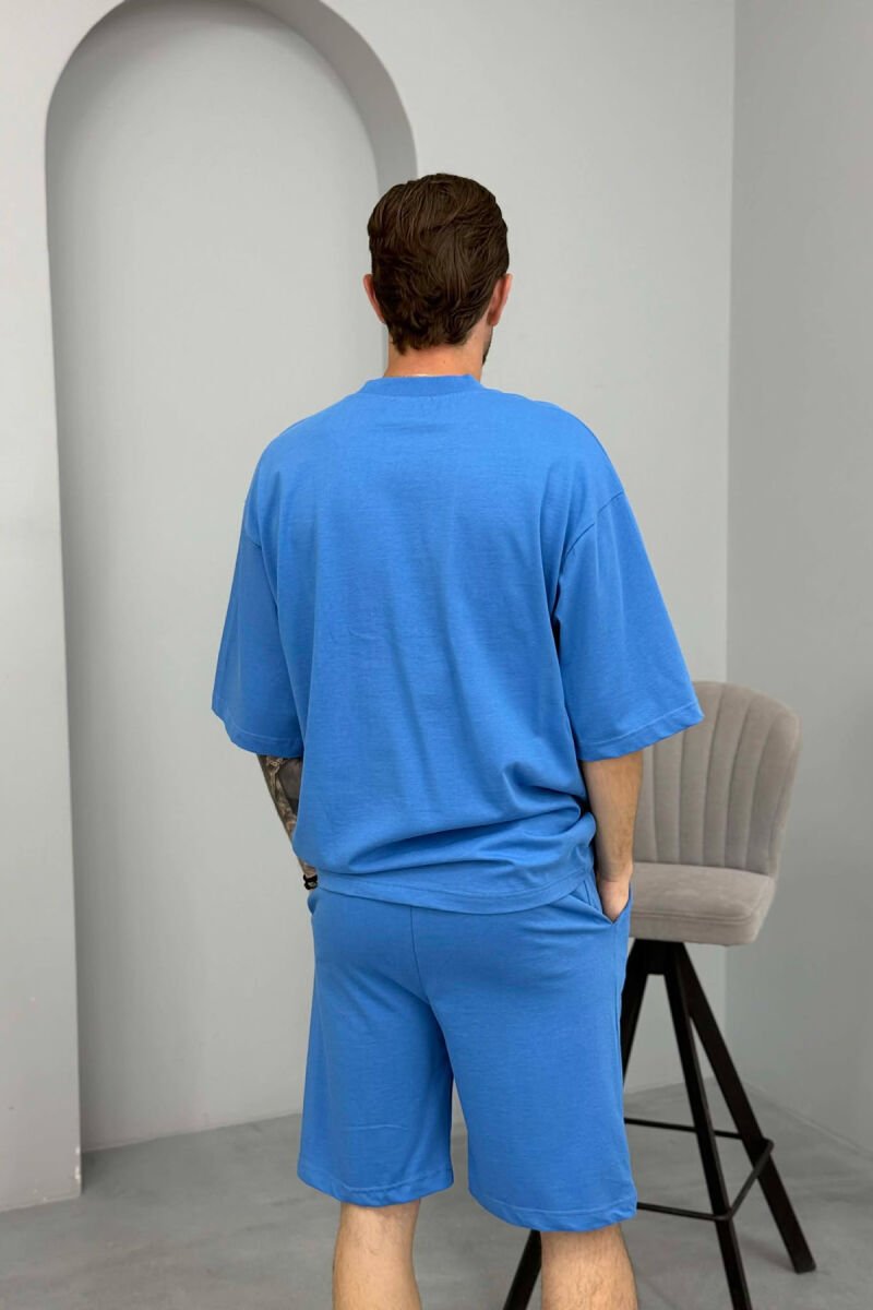 ONE COLOR T-SHIRT + SHORTS MEN SET LIGHTBLUE/BZ - 4