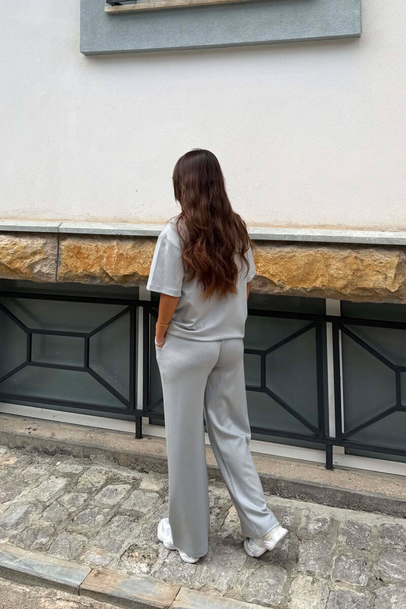 ONE COLOR T-SHIRT + SWEATPANTS WOMEN SET GREY/GRI - 3