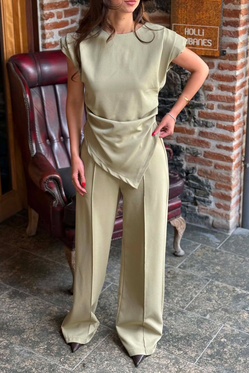 ONE COLOR TANK TOP + TROUSERS WOMAN SET MINT/MENTE - 4