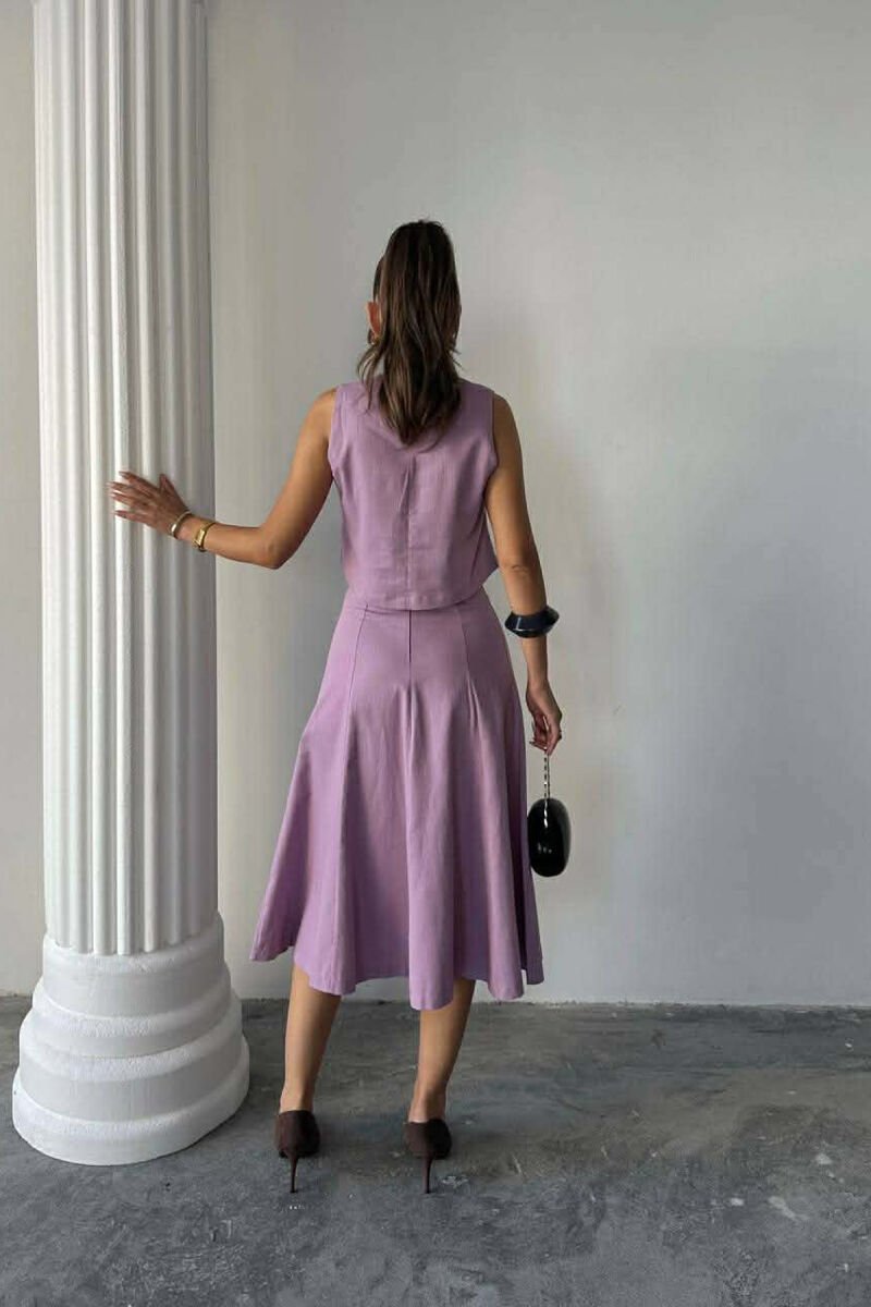 ONE COLOR TANK TOP + SKIRT WOMEN SET PURPLE/LEJLA - 10