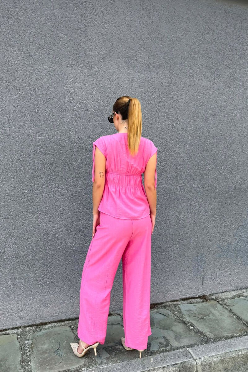 ONE COLOR TANK TOP+ TORUSERS WOMEN SET PINK/ROZE - 6