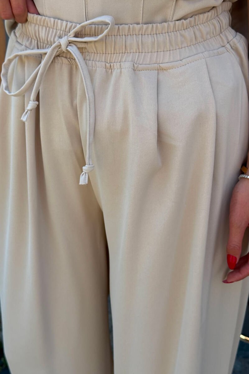 ONE COLOR TANK TOP+ TROUSERS WOMAN SET BEIGE/BEZHE - 6