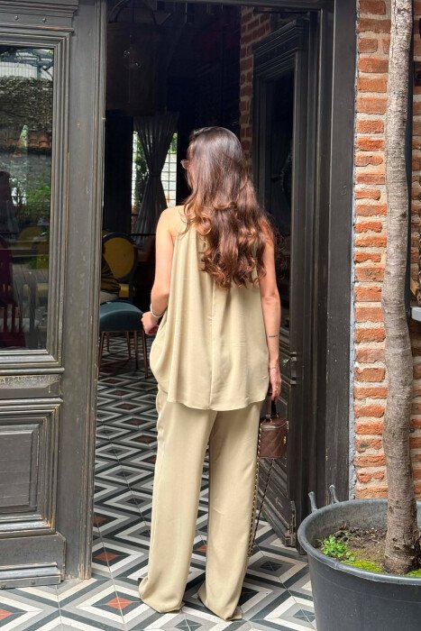 ONE COLOR TANK TOP + TROUSERS WOMAN SET MINT/MENTE - 2