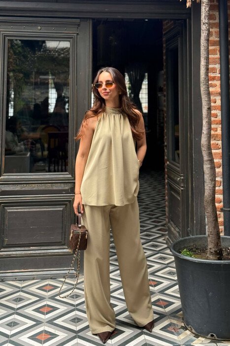 ONE COLOR TANK TOP + TROUSERS WOMAN SET MINT/MENTE - 3