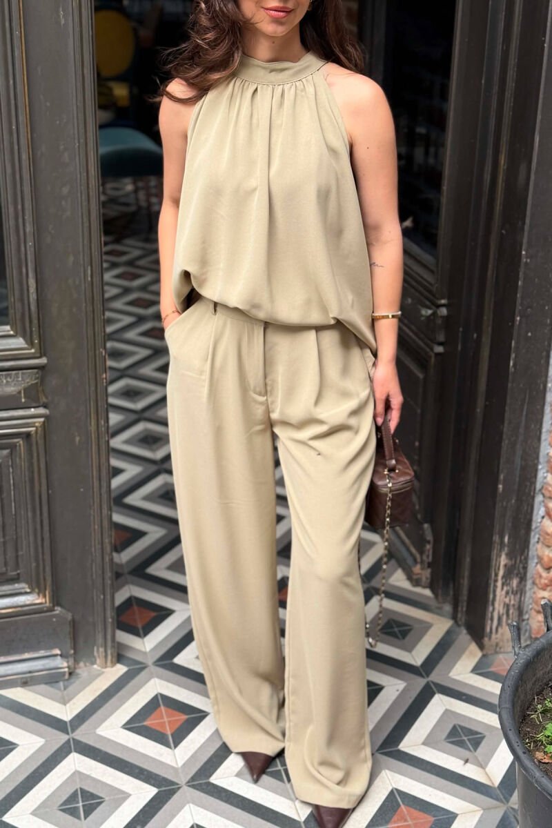 ONE COLOR TANK TOP + TROUSERS WOMAN SET MINT/MENTE - 6
