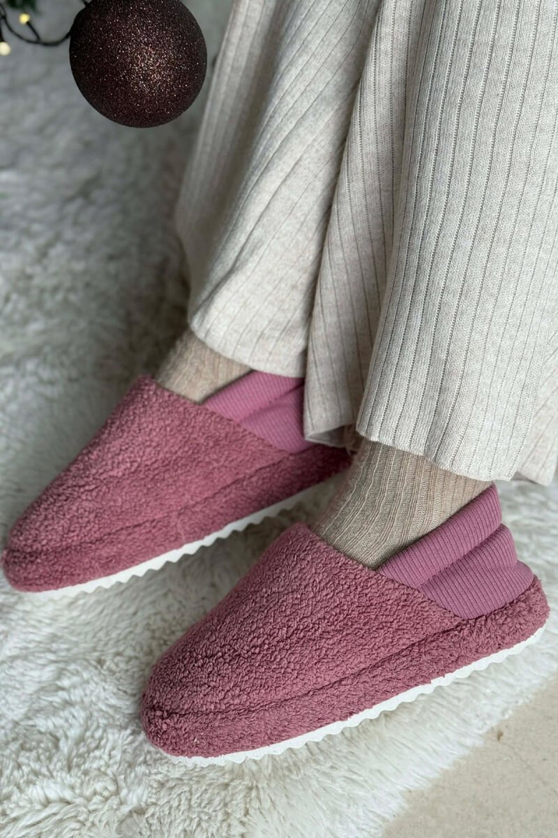 ONE COLOR TEDDY WOMEN SLIPPERS VINEGAR/UTHULL - 5