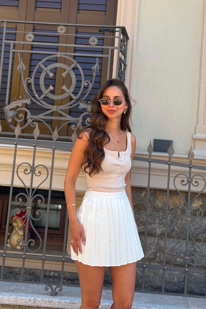 ONE COLOR TENNIS WOMEN SKORT WHITE-E BARDHE - 5