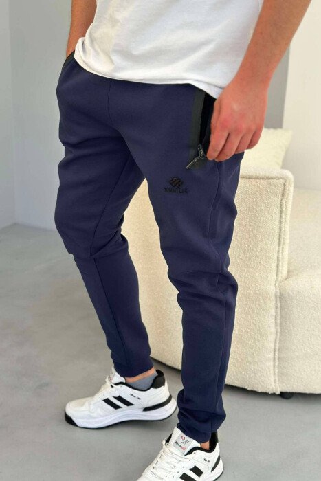 ONE COLOR SIMPLE MEN SWEATPANTS BLUE/BLU 