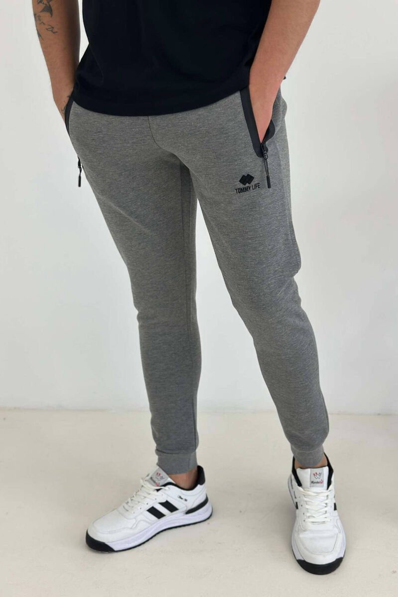 ONE COLOR SIMPLE MEN SWEATPANTS GREY/GRI - 1