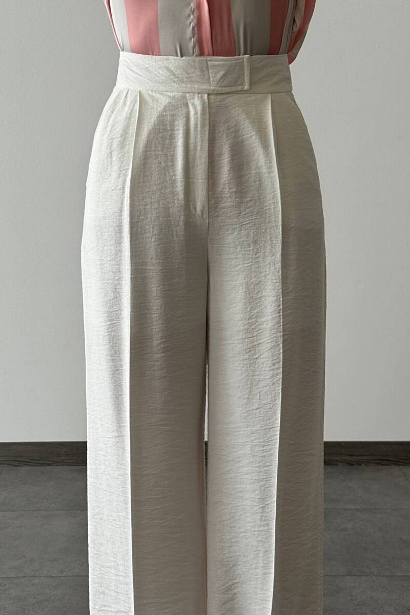 ONE COLOR TROUSERS WOMAN WHITE-E BARDHE - 2