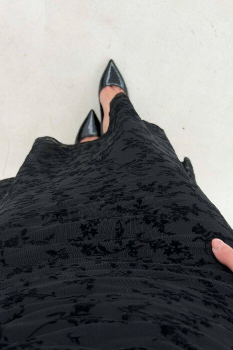 ONE COLOR TULLE LONG WOMAN SKIRT BLACK/ E ZEZE - 2